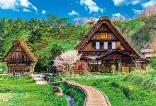 (Made in Japan) Beverly 1000-piece jigsaw puzzle Beautiful Gassho-style Shirakawa-go (49 x 72) 1000-085