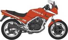 Hasegawa 1/12 Honda VT250F (MC08) (1984) Red Plastic Model Kit 21780 (Motorcycle)