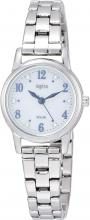 SEIKO ingenu Solar White Dial Full Arabic Notation Metal Band Hard Rex AHJD406 Ladies Beige