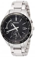 SEIKO BRIGHTZ solar radio sporty line carbon tone black dial titanium model sapphire glass SAGA261Men's silver