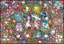 (Made in Japan) Beverly 1000 Piece Jigsaw Puzzle Sanrio Characters Stained Glass (49 x 72) 1000-088