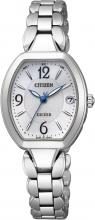 ECXCEED ECXCEED Euros diamond blue sapphire luxury elegant Eco-Drive Radio Clock pair model AS7076-51A silver