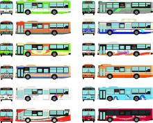 Tomytec The Bus Collection Bus Collection 34th Edition 12-piece Box Diorama Supplies 331834