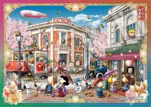 EPOCH 500 Super Small Piece Jigsaw Puzzle PEANUTS Snoopy Peanuts Romantic Museum (18.2 x 25.7 cm) 52-808 with Glue, Spatula, and Score Ticket