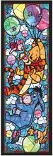 456Pieces Puzzle Winnie the Pooh Stained Glass Gyutto Series (Stained Art) (18.5x55.5cm)