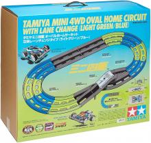 Tamiya Mini 4WD Special Sale Mini 4WD Oval Home Circuit Solid Lane Change Type (Light Green / Blue) 69569-000