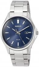 SEIKO Watch Wired Blue Dial 10 ATM Water Resistant Curve Hard Rex AGAD404 Men's Silver