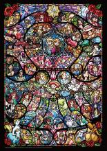 456 Piece Jigsaw Puzzle Disney Villains Stained Glass Gyutto Series [Stained Art] (18.5x55.5cm)