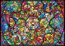 1000 Piece Jigsaw Puzzle Disney Princess Collection Stained Glass [Stained Art] (51.2x73.7cm)