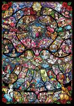 1000 Piece Jigsaw Puzzle Disney Princess Collection Stained Glass [Stained Art] (51.2x73.7cm)