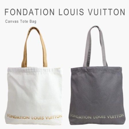 Parallel-imported Fondation Louis Vuitton Louis Vuitton Foundation tote bag, A4 size, for women, canvas material, shoulder bag, brand: Louis Vuitton, Museum tote. // 人気WHITE ( Marketplace Item )