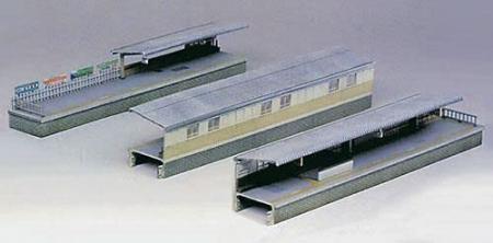Green Max N gauge pre-colored urban type facing platform set 2615 model railroad supplies