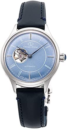 ORIENT Star Automatic Watch Classic Semi-Skeleton Mechanical Made in Japan 2 Years with Domestic Manufacturer's Warranty Open Heart RK-ND0012L Women's Light Blue