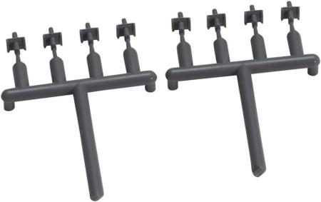 Antena de radio para tren Tomytec TOMIX N Gauge, juego de 8, suministros para modelismo ferroviario, JA0042