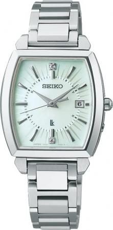 SEIKO Rukia I Collection Oasis Green Limited Edition SSQW063 Ladies Silver (Leather Band: Beige)