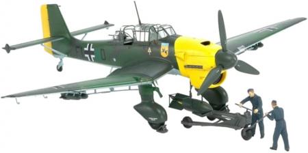 Tamiya 1/48 Italeri Seeds No.8 German Army Junkers Ju87 B-2 Stuka Bomb Mounted Set Plastic Model 37008 Molding Color 37008-000