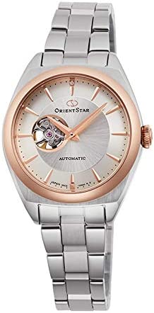ORIENT STAR Self-Winding Watch Semi-Skeleton Mechanical Made in Japan 2 Years with Domestic Manufacturer's Warranty Open Heart RK-ND0101S Women's White Silver
