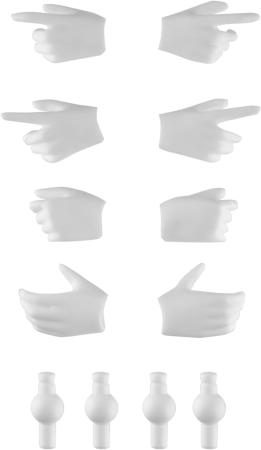 Tomytec Little Armory LA-OP21 Megami Device Gun Handle, White, Plastic Model Parts, 334804