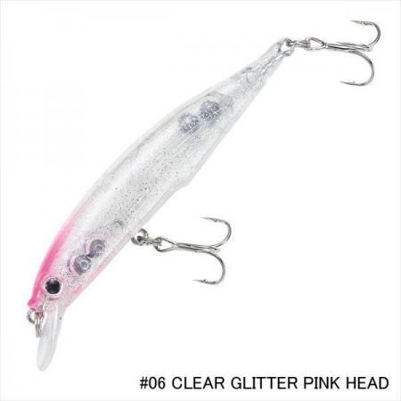 Tail Walk Crazy Minnow 70S SW Tune #06 Clear Glitter Pink Head Seabass Lure