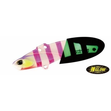 DUO Saltwater Metal Garage Plate Vibe 26g Hairtail PPA0594 Super Glow Pink Zebra
