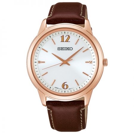 Seiko Selection Pair Solar Limited Model SBPL030 Men's Watch Brown Leather Band