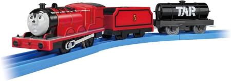 Takara Tomy Plarail Thomas TS-16 Plarail James and Tar Freight Cars Train Toy for Ages 3 and Up