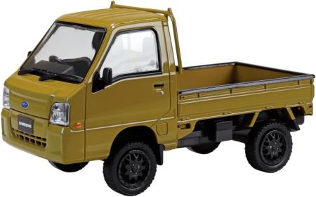Aoshima Bunka Kyozai (AOSHIMA) Rakupla Snap Kit No.05CU-OE Subaru Sambar Truck Custom Wheels (Olive) 1/32 Scale Plastic Model Kit