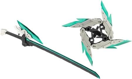 Kotobukiya Megami Device MSG 07 Ninja Blade Kazakiri Hayate, 1/1 Scale Plastic Model, Approximately 170mm Long