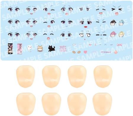 Kotobukiya Sousai Shojo Teien Customized Face & Decal Set Vol.7 (Ragno Erika Design for Yuki Madoka B) Total height approx. 18mm 1/10 scale plastic model