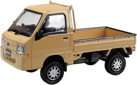 Aoshima Bunka Kyozai (AOSHIMA) Rakupla Snap Kit No.05CU-KI Subaru Sambar Truck Custom Wheels (Khaki) 1/32 Scale Plastic Model Kit