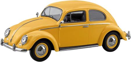 Aoshima Bunka Kyozai (AOSHIMA) Rakupla Snap Kit No. 20-PY Volkswagen Beetle (Postal Yellow) Pre-Colored Plastic Model Kit