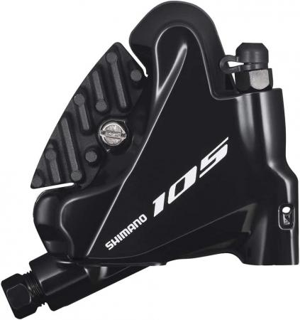 SHIMANO BR-R7070 Rear Resin Pad (L02A) with Fins Flat Mount Hydraulic Without Mount Bracket Disc Hydraulic Brake IBRR7070RDRFL Black