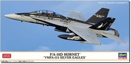 Hasegawa 1/72 US Marine Corps F/A-18D Hornet VMFA-115 Silver Eagles Plastic Model 02497 (Airplane)