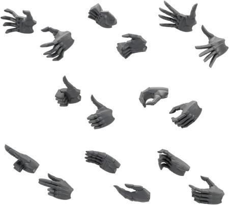 Kotobukiya (KOTOBUKIYA) Infinite Encounter Megalomaria Megalomaria MSG Ex-Hand Unit (Male Type A) Total Length: Approx. 20mm Non-Scale Plastic Model