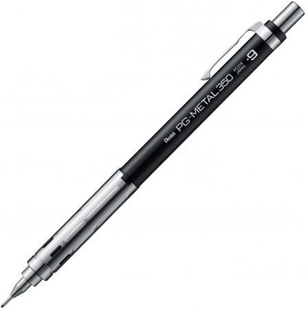 Pentel Mechanical Pencil PG-METAL350 PG Metal 0.9mm Black 10 PG319-A