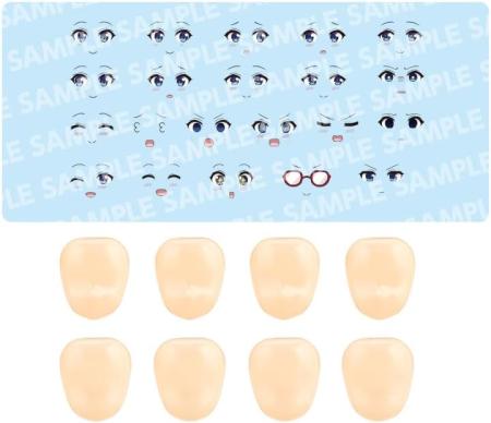 Kotobukiya (KOTOBUKIYA) Sousai Shojo Teien Conjunto de calcomanías y caras personalizadas vol. 9 (Raghono Erika Design para Takanashi Reki A) Modelo de plástico a escala 1/10 de aproximadamente 18 mm de alto