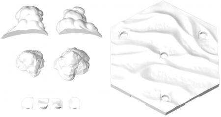 Customized scene base (Snowfield Ver.) Plastic model