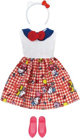 Takara Tomy Licca-chan Dress, My Choice, Sanrio Characters, One-Piece Dress & Headband, Hello Kitty, Dress-Up, Pretend Play Toy, Ages 3 and Up