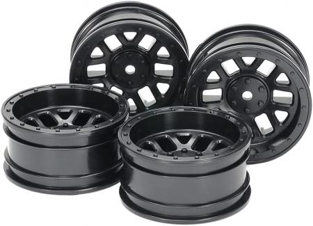 Tamiya RC Spare Parts No.1686 SP.1686 CC-02 12 Spoke Wheels (26mm Width / Offset +6) 4 Black 51686