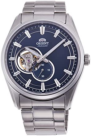ORIENT Self-Winding Watch Mechanical Made in Japan Automatic with Domestic Manufacturer's Warranty Open Heart RN-AR0002L Men's Navy