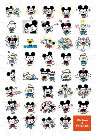 Jigsaw puzzle Kanahei picture ♪ Mickey& Friends 108 pieces (D-108-031)