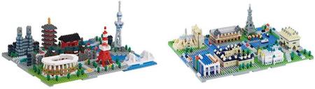 Nanoblock Tokyo & Paris