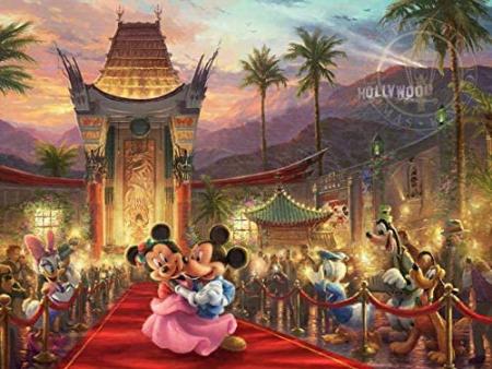 Ceaco Thomas Kinkade Disney Collection Mickey and Minnie Hollywood Puzzle 750Pieces