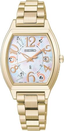 SEIKO LUKIA Watch Happy Collection Ivory (Made With Liberty Fabric Limited Edition) SSQW104 Women's Gold
