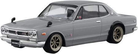 AOSHIMA 1/32 The Snap Kit Series Nissan Skyline 2000GT-R Custom Wheel (Silver) Color Coded Plastic Model 09-SP1