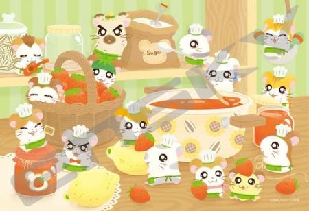 Jigsaw Puzzle Hamtaro Let's Make Jam Together 300 Pieces (300-3084)