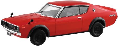 Aoshima Bunka Kyozai (AOSHIMA) Rakupla Snap Kit No. 24-RD Nissan C110 Skyline GT-R (Red) 1/32 Scale Plastic Model