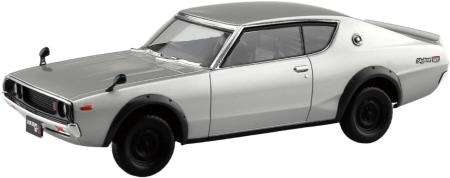Aoshima Bunka Kyozai (AOSHIMA) Rakupla Snap Kit No. 24-SR Nissan C110 Skyline GT-R (Silver) 1/32 Scale Plastic Model