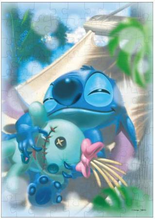 Tenyo (Made in Japan) 108-piece jigsaw puzzle Disney ZZZ in a Hammock... (18.2 x 25.7 cm) D-108-066 with glue, spatula, and service card