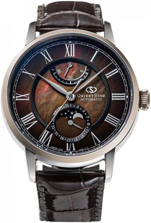 ORIENT STAR Automatic Watch Mechanical Made in Japan 2 Year Domestic Manufacturer Warranty M45 F7 Mechanical Moon Phase Limited Quantity of 350 RK-AY0120A Men's Brown